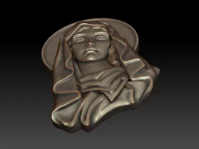 Virgin Mary 16 3D print model