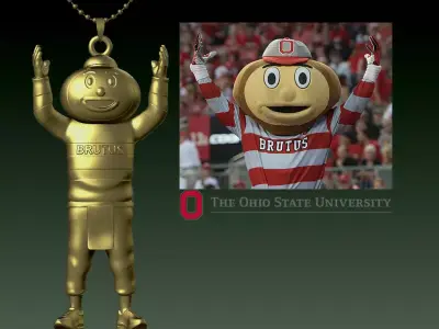 Necklaces OHIO STATE UNIVERSITY - Hanging Figurine - 3D print 3D print model