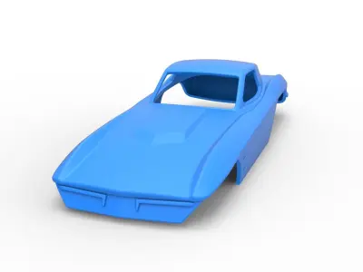 Sport car shell for monster truck Scale 1 to 25 3D print model