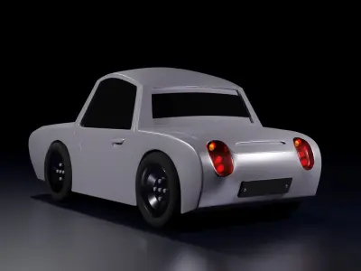 car model cartoon Low-poly 3D model