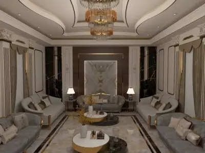 majliss luxury living room design 3D model