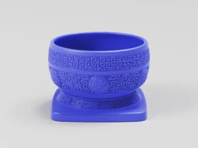 Antique Bronze Gui Classical Flower Pot 3D print model