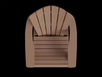 Polyteak King Size Adirondack Chair Low-poly 3D model