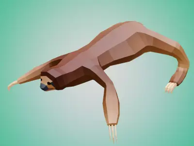 Sloth Low Poly Low-poly 3D model