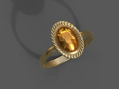High-Quality 3D Ring Model Low-poly 3D model 10
