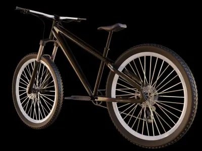 Mountain Bike MTB bicycle Low-poly 3D model