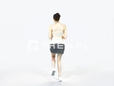 Dream 02C Running Jogging Sports Woman Low-poly 3D model
