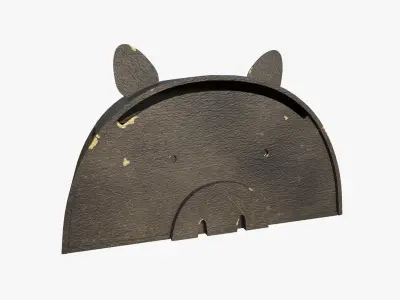 Pig Toy Box for Playing Equipments Child Room Leather Edition 3D model