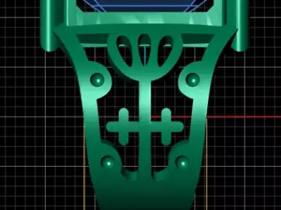 Royal Sapphire Rectangular Gold Ring 3D print model