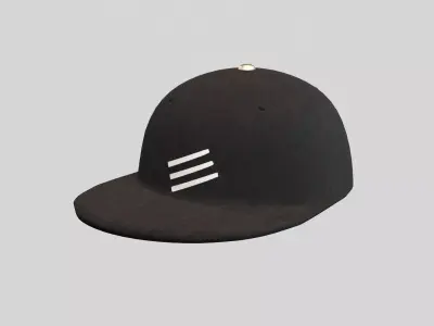 stylistic black cap 3D model
