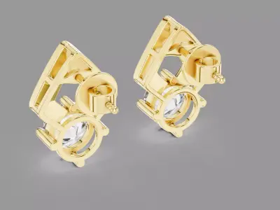 Diamond Earrings  3D print model