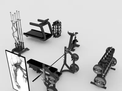 Gym Equipment 3D model