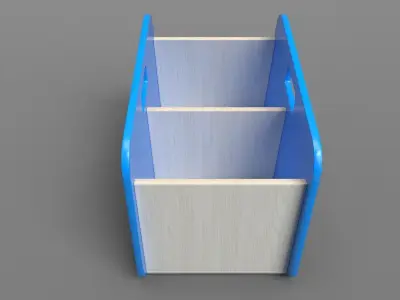 BacUp2Boxes Blue Low-poly 3D model