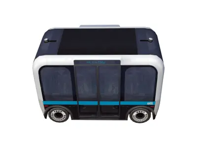 Driverless shuttle Olli low poly model Low-poly 3D model