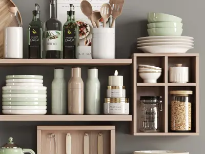 kitchen accessories N053 Low-poly 3D model