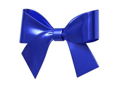 Christmas Bow Ribbon 80 Low-poly 3D model