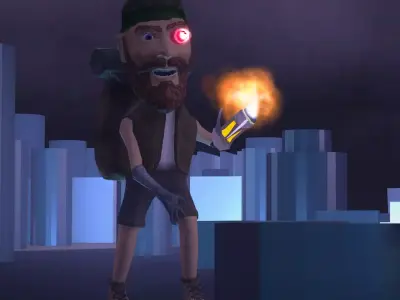 DIGITAL EXPLORER Low-poly 3D model