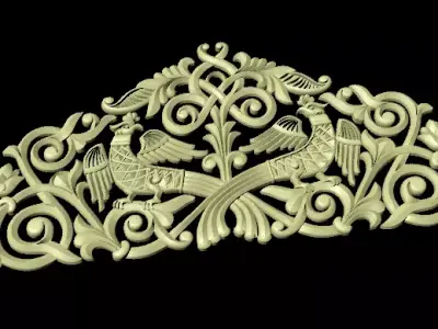 Central decor ornament for furniture 3D model 811