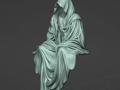 Sitting Ghost Lurking Spectre 3D print model