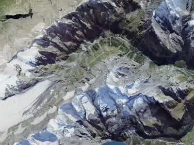 The Balmhorn mountain Bernese Alps Switzerland 3D model