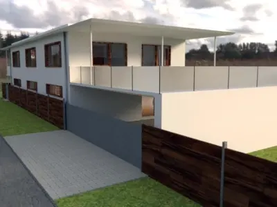 Modern house Free low-poly 3D model order