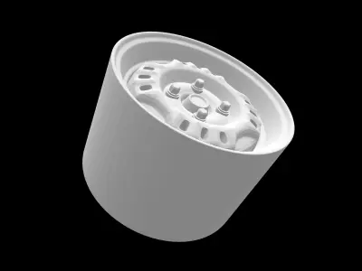 Renault super 5 GT turbo OEM scalable and printable rims 3D print model