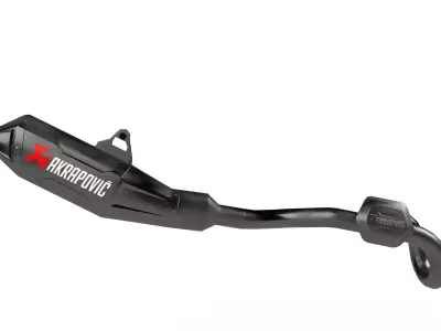 Akrapovic Exhaust Low-poly 3D model
