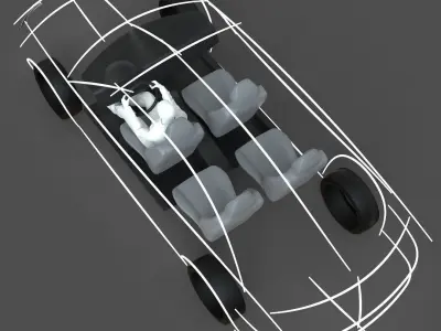 CAD ergonomic car template model MCAR1P1D0V2 3D model