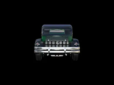 VintageCar Low-poly 3D model