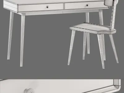 La Redoute Interieurs Miji 2 Drawer Desk 3D model