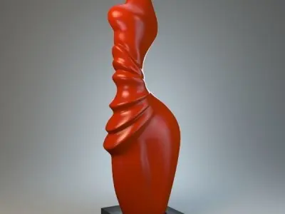 Sculpture Amazon in robes 3D model