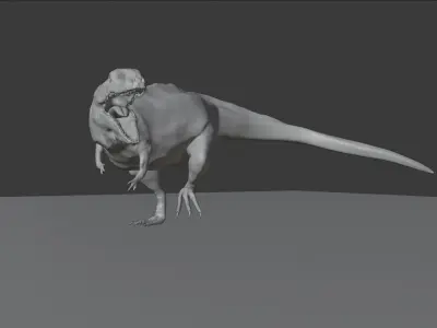 Giganotosaurus dinosaur Low-poly 3D model