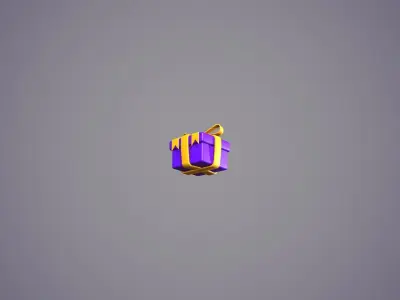 Gift Box Cartoon Low-poly 3D model