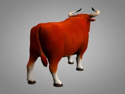 Bull or bizon Low-poly 3D model