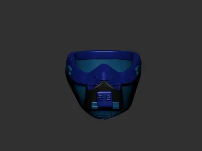 helmet high poly sculpt 3d printable  3D model 12
