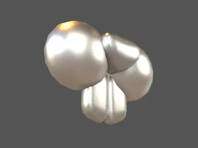 Rabbit Nose v1 006 Low-poly 3D model