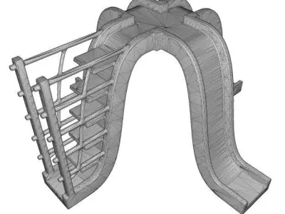 Kids Playground Equipment Low-poly 3D model