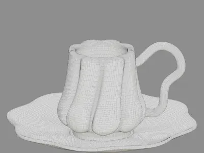 Turkish Porcelain Coffee Cup 3D model