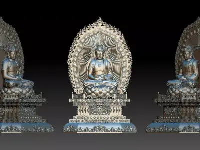 Amitabha Buddha  3D print model