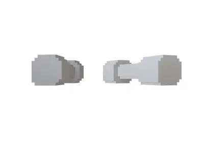 Voxel Style DumbBell v1 010 Low-poly 3D model