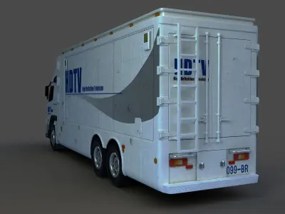 Out side Broadcasting Van 3D model