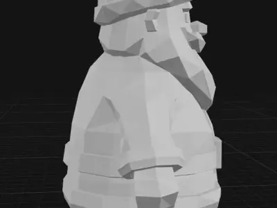 geometric Santa decoration 3D print model