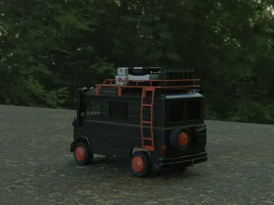 Mercedes 508 L Caravan Truck  3D model