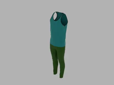 Sport Suit Low-poly 3D model