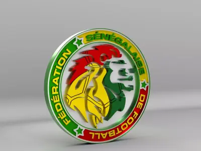 Senegal National Soccer Team Logo 3D model