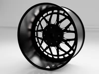 Vossen HFX-1 car ring Low-poly 3D model