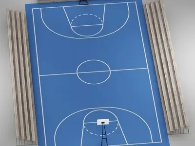 Basketball Court 02 3D model