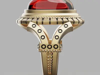 Lux ring silver gold jewelry printable 3D model 3D print model order