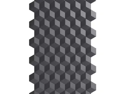 Black Wall Panel 3D model