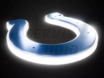 Indianapolis Colts logo - Cinematic - 3D print 3D model